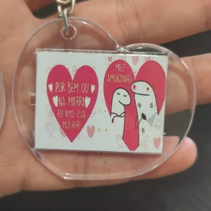 Chaveiro de Acrílico Coração Personalizado em Natal – Retirada na Loja